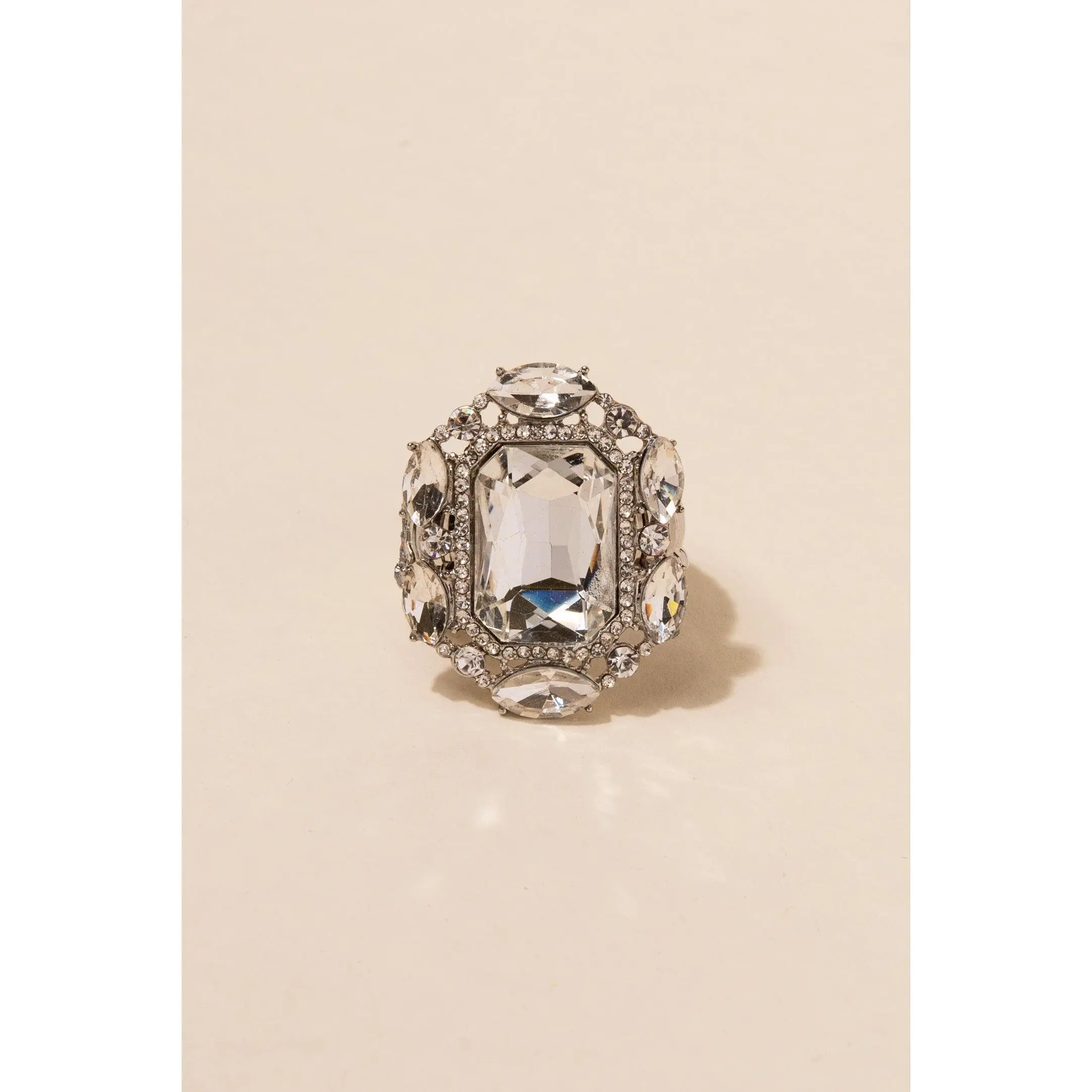 Victorian Square Rhinestone Ring
