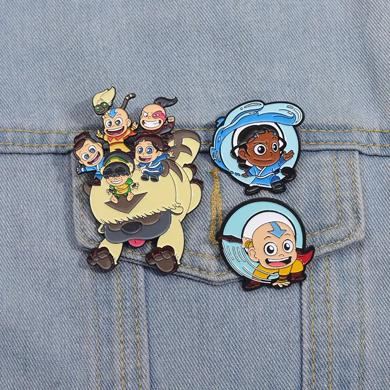 10-Piece Brooch Pin Set, Unisex Cartoon Monster Zinc Alloy Decorative Lapel Pins for Casual Wear and Jackets