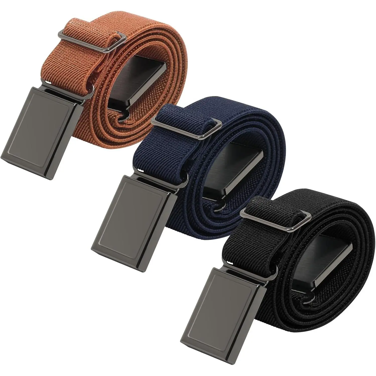 X-BLT05   3 PCS Kids Adjustable Magnetic Belts - Easy to Use Magnetic Buckle Belt for Boys and Girls