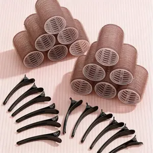 Self Grip Magic Hair Roller for Bangs Volumizing Root Curler Air Bangs Curling Tube Heatless Curling Self Grip No Clips Needed Easy Create Fluffy Bangs Lifted Roots Slims Face Daily Styling Hair Styling Tools Portable and Practical