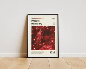 [Sale off up to 50%] [Free ship] [No Frame] Project Hail Mary Movie Poster, Minimalist Cinematic Wall Art, Sci-Fi Movie Print, Project Hail Mary Fan Gift, High-Quality Wall Decor