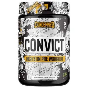 Condemned Labz Convict Pre-Workout, 25 Servings - High Stim Pre-Workout Powder for Energy, Focus and Endurance