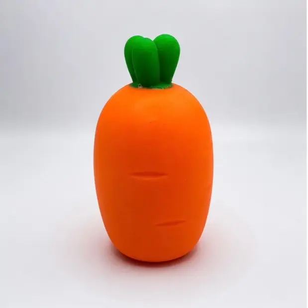 Squishy Carrots Foam-Filled Sensory Stress Reliever - Anxiety Relief Product, Decompression Squeeze Fidget Toy, Stress Relief Gadget for Children & Adults with Fidget Bands