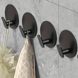 Modern Wall Mounted Hook, Easy Install Adhesive Towel Holder for Bathroom Kitchen, Durable Clothes Hat Key Rack Organizer