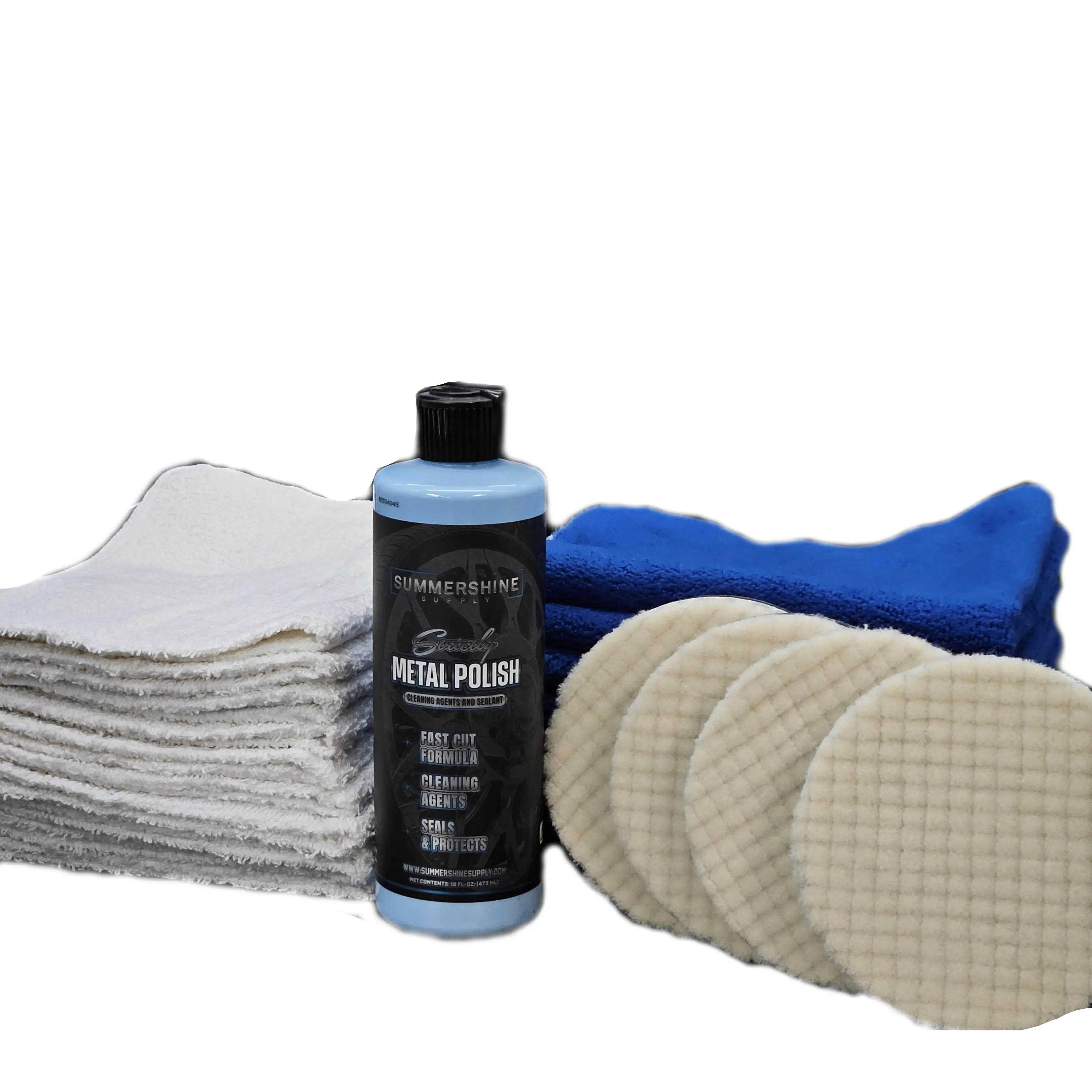 THE RESURRECTION BUNDLE Mirror Finish Metal Polishing Kit with Pads, Towels, Foam, Wool - Limited Drop