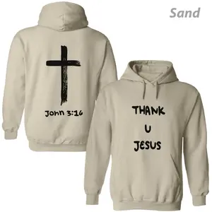 Daydrian Harding Thank U Jesus Graphic Hoodie/T-shirt/Sweatshirt, Unisex Streetwear Gift for Men & Women, Casual Cotton Apparel Made In The USA		