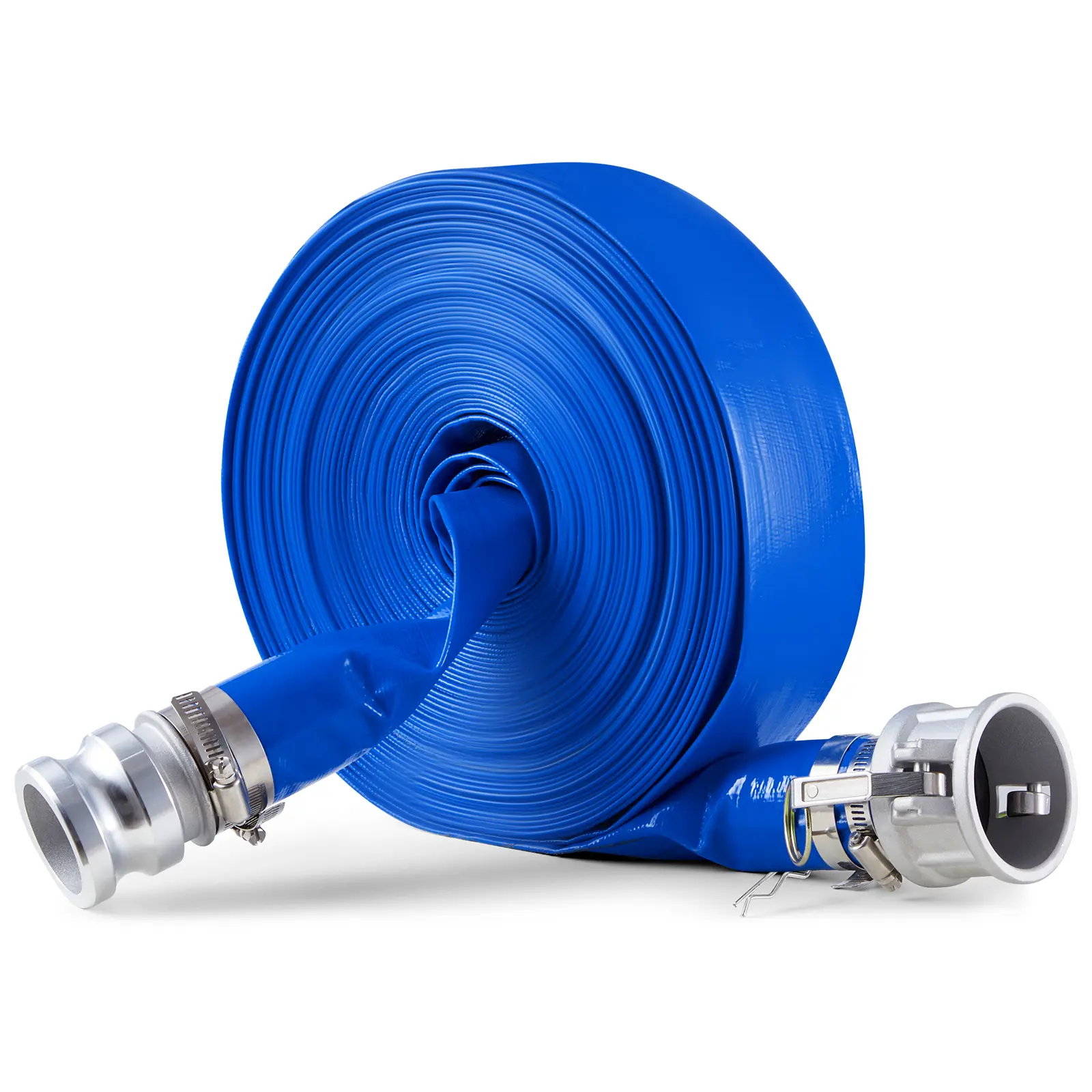 【DealsForYouDays】VEVOR Backwash Hose, 2 in x 100 ft, Blue High Quality PVC Hose, with Clamps, Camlock, Aluminum Fittings, Fit Various Pumps, for Sewage Treatment, Water Transportation and More Agricultural Purposes, Discharge Hose