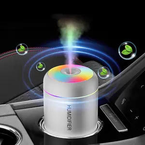 180ML USB Air Humidifier, 1 Count Portable Mini Aroma Diffuser with Colorful Light, LED Lights, Car & Home Use Air Humidifier, Household Appliances