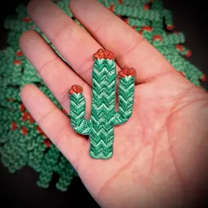 Cactus Patch - Peel & Stick Embroidered Patch For Cowboy Hat