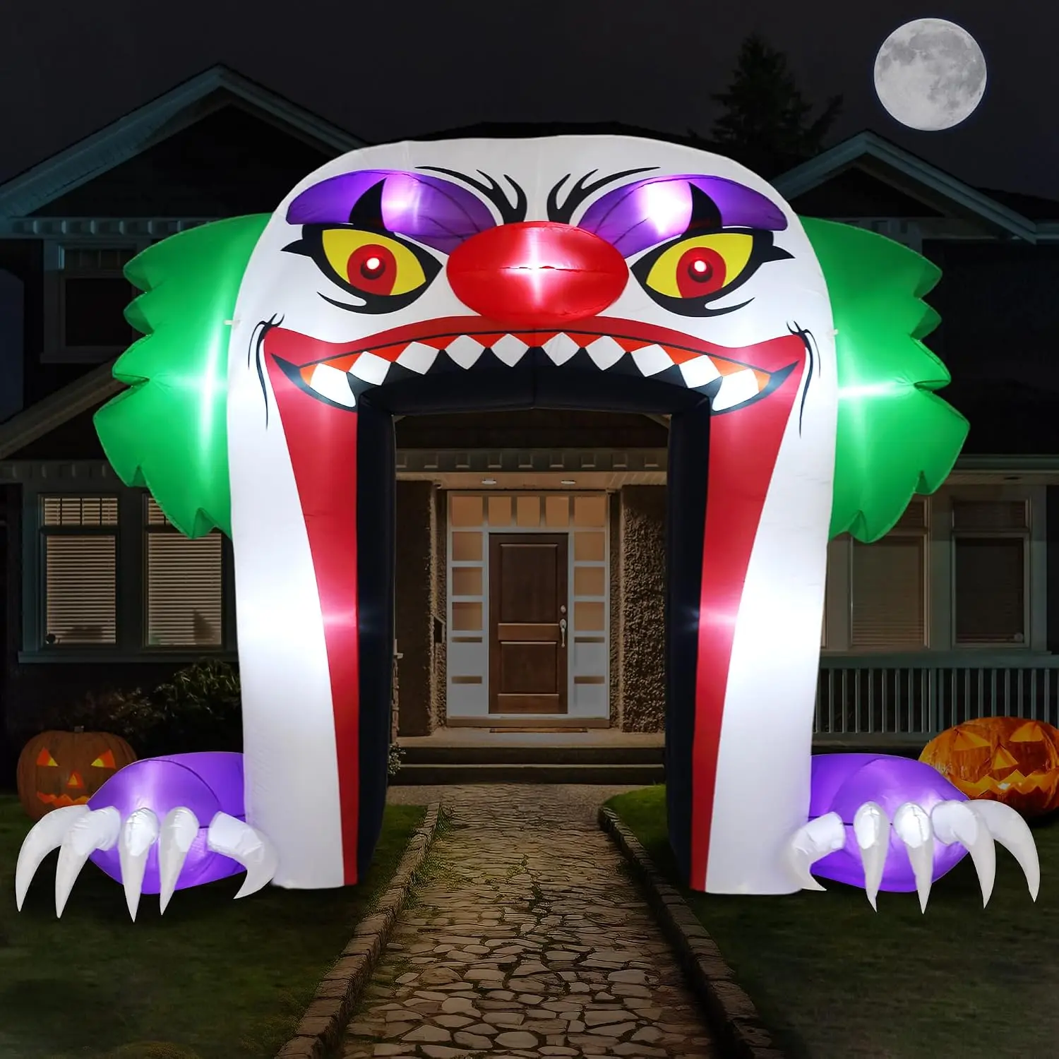 ZPISF Giant 10 FT Halloween Inflatables Clown Archway Outdoor Decorations, Scary Halloween Arch Blow Up Yard Decorations for Front Yard Lawn Garden Decorspooky season decor, spooky yard decor, halloween yard decor, halloween gift for him and her, 2026 gif