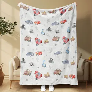 Soft Comfortable Car Design Blanket, Ideal for Bedroom, Guest Room, Living Room, Dormitory, Sofa Travel, Multi-Functional Warm Blanket