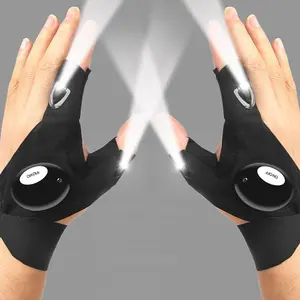 LED Flashlight Gloves, 1 Pair Fishing Flashlight Gloves for Men, Gloves with Lights for Camping Fishing Repairing, Valentine's Day Gift, Fathers Day Gift