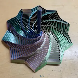 Expanded Sensory Fidget Star with Handle - Hypnotizing Visual Fidget for Satisfying Sight and Sound