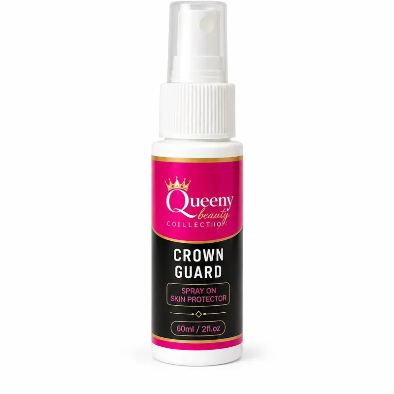 Queeny Beauty Crown Guard Skin Protector for Lace Wigs & Adhesive Installs - Protects Skin from Glue, Improves Hold & Longevity, Fast-Drying Lightweight Barrier for Lace Frontals, Closures, Lace Melts (60ml)