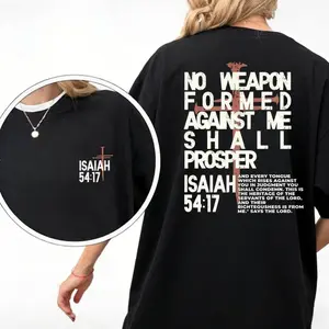 valentine shirts No Weapon Christian Washed T-Shirt, Jesus T-Shirt, Jesus Tee, Easter Tee, Christian Apparel Streetwear Gym Menswear Oversized Top Men or Women