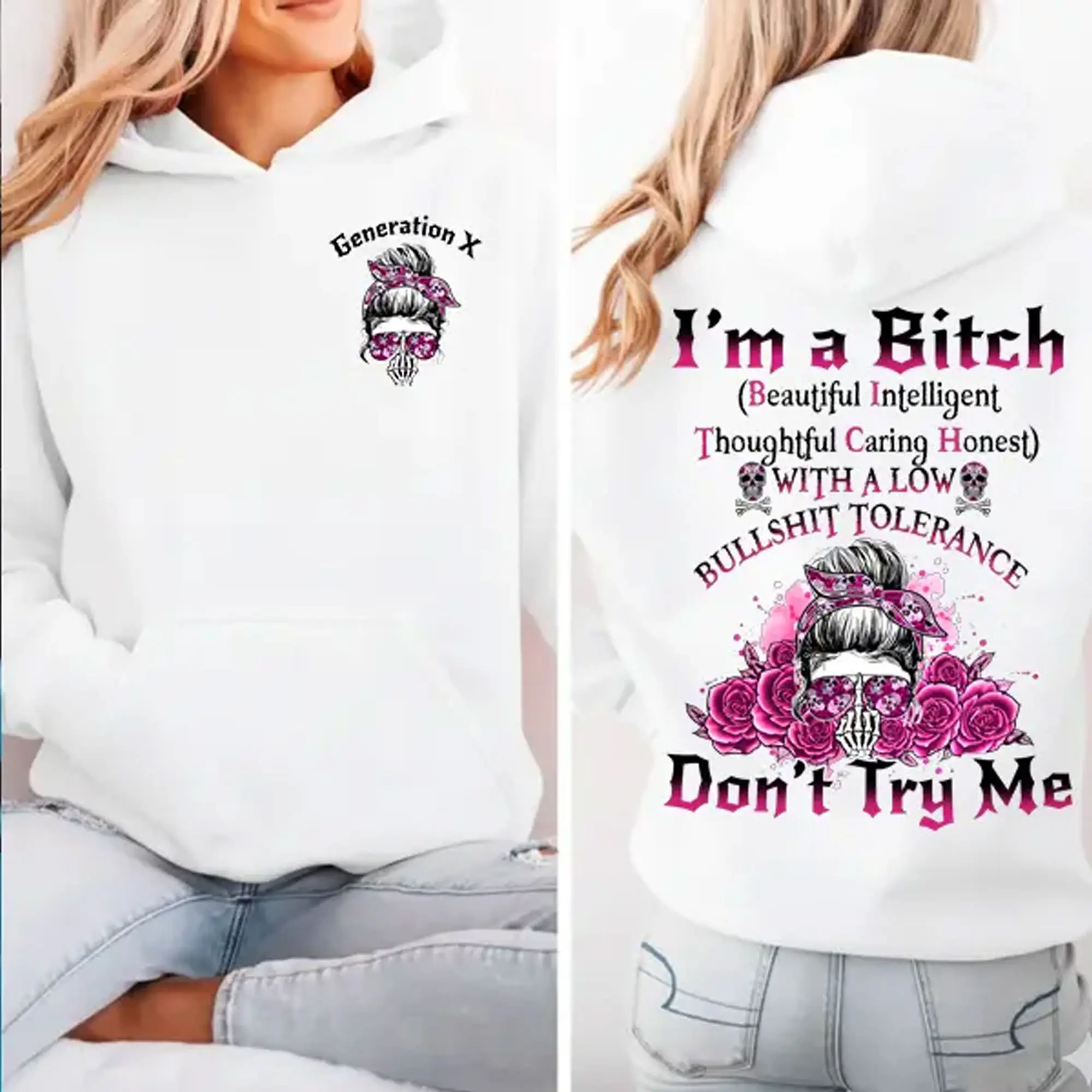 Gen X Hose Water Graphic Hoodie, Unisex Long Sleeve Streetwear Style Pullover in a Soft Cotton-Poly Fleece, Classic Fit, Print, Sweatshirts, Pocket, Tops, Funny, Thanksgiving, Casual Wear, Back To School Haul, M, Easter