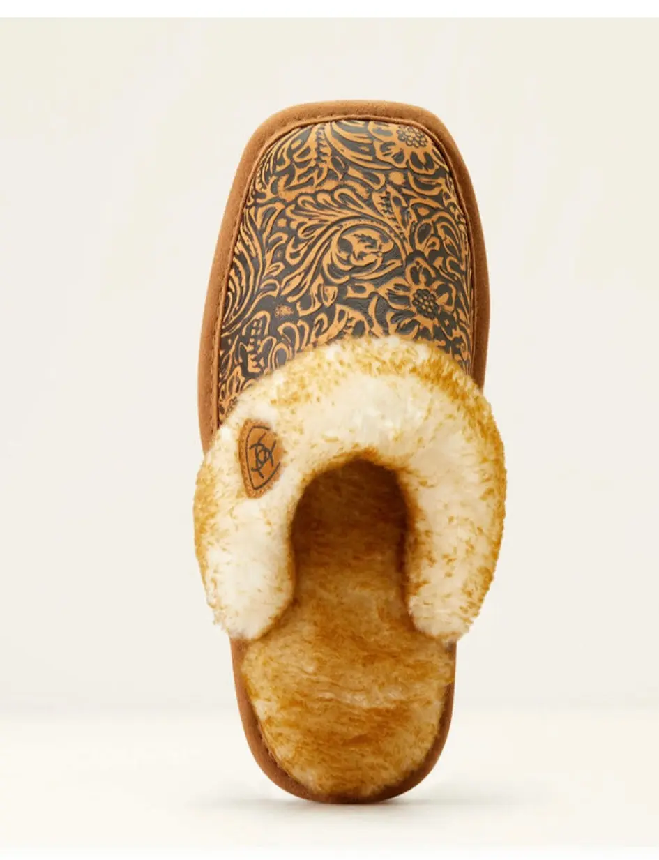 Ariat Jackie Tooled Exotic Embossed Women's Slip-On Slide Shoe - Stylish Literature & Art Themed Footwear for Literature Enthusiasts
