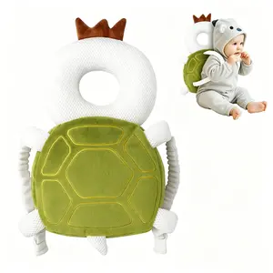 Toddler Head Protection Backpack Adjustable Baby Safety Head Guard Cushion for Walker & Sitting, Cute Turtle Design