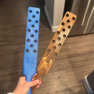 custom adult 3D and wooden paddles