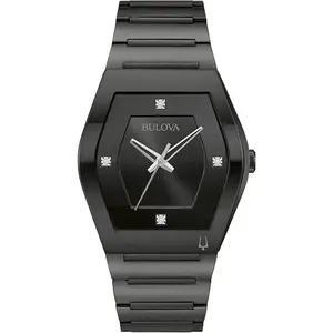 Bulova Gemini Diamond Stainless Steel Mens Watch 98D177