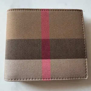 Pre-owned BURBERRY FINAL SALE Small Leather Goods BRAND NEW House Check Men's Bifold Wallet