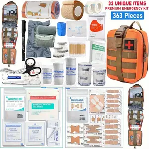 363-Piece Outdoor First Aid Kit, Portable Emergency Kit, Multifunctional Emergency Supplies and Accessories, Car First Aid Kit, Natural Wound Closure Kit
