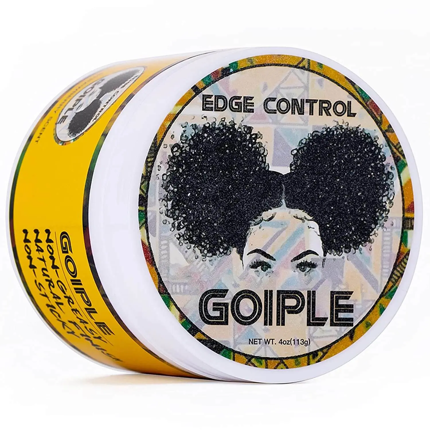 Goiple Organic Pineapple Edge Control Gel - 4 oz Haircare Gel for Beginners, 24-Hour Strong Hold (Beeswax-Provides), All-Hair Friendly, Non-Greasy, Edge Smoothing, Flawless Soft Finish, Argan Oil, Anytime Anywhere Use
