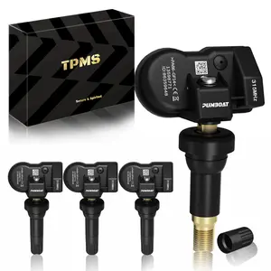 PUMBOAT TPMS GM 315MHz Pre-Programmed,Compatible with GMC Sierra 1500 2007-2018|Sierra 2500 2007-2019|Yukon 2007-2020|Terrain 2010-2020/#13598771.13586335(Set of 4) Tire Pressure Monitoring Sensor
