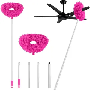 Ceiling Fan Duster - Extended Fan Blade Cleaner, Reusable Microfiber, Adjusts 13 to 55 Inch for Cleaning Walls, Cobweb, Door, Window Top