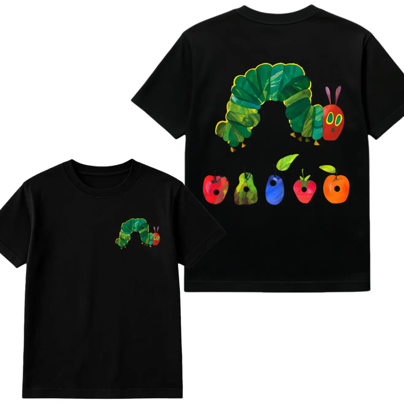 "The Very Hungry Caterpillar" Dual Side Graphic Printed Unisex Fashion Tees summervibes Casual Top
