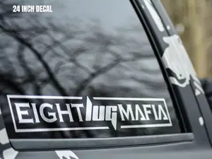 Sleek Boxed ELM Decal,  2-Pack Options - 7 Sizes - Window Graphic, Car, Truck, SUV, Diesel, DIY, Vehicle Exterior Decoration