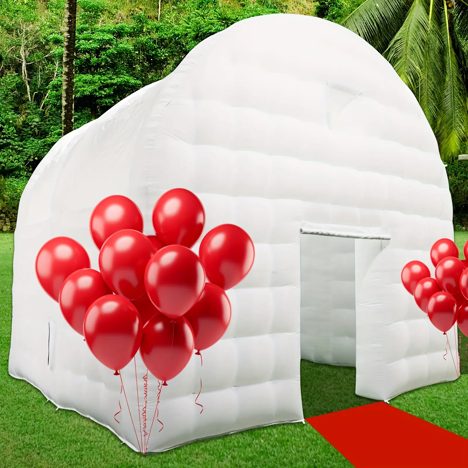 15x15x14ft Large White Inflatable Tent Including Blower Square Terrace Event Room Large Inflatable Party Tent for Backyards, Outdoor Event Parties, Shows, Events And Commercial Use