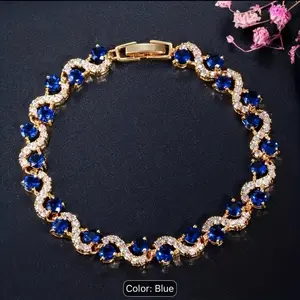 Color Wave Stone Bracelet - Blue