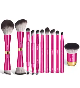 MAANGE 11-Piece Makeup Brushes Set – Beginner-Friendly Professional Brush Kit for Powder, Liquid & Cream, Foundation, Eyeshadow, Contour & Concealer#Summervibes