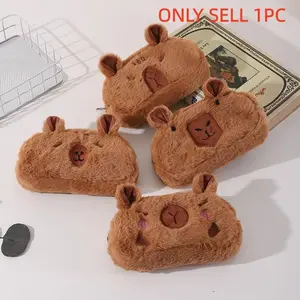 Large Capacity Squirrel Plush Pencil Case, Soft Portable Stationery Organizer, Cute Design for Halloween and Christmas Gifts, Soft Texture