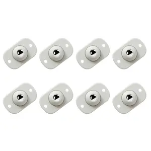 8 Counts Self Adhesive Caster Wheels,Compact Kitchen Appliance Rollers - 360° Rotating Sliders for Trash Cans, Rice Cookers & Storage Units