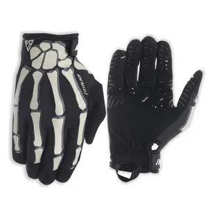 Luminous Skull Full Finger Tactical Gloves, 2026 Ready Stock, Non-Slip, Wear-Resistant, Touchscreen Motorcycle Riding Gloves for Halloween & Outdoor Sports, Motorcycle Gear