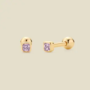 June Birthstone Stud Earrings
