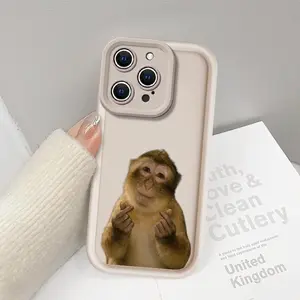 Cute Monkey Phone Case Funny Monkey Design Shockproof Hard Cover For iPhone 11 12 13 14 15 16 17 Pro Max Plus E Air Mini Samsung S22 S23 24 25 26 Plus Ultra A 13 14 15 16 33 34 35 36 52 53 54 Note 20 Full-Cover Anti Slip Shockproof TPU Case, Aesthetic, Ac