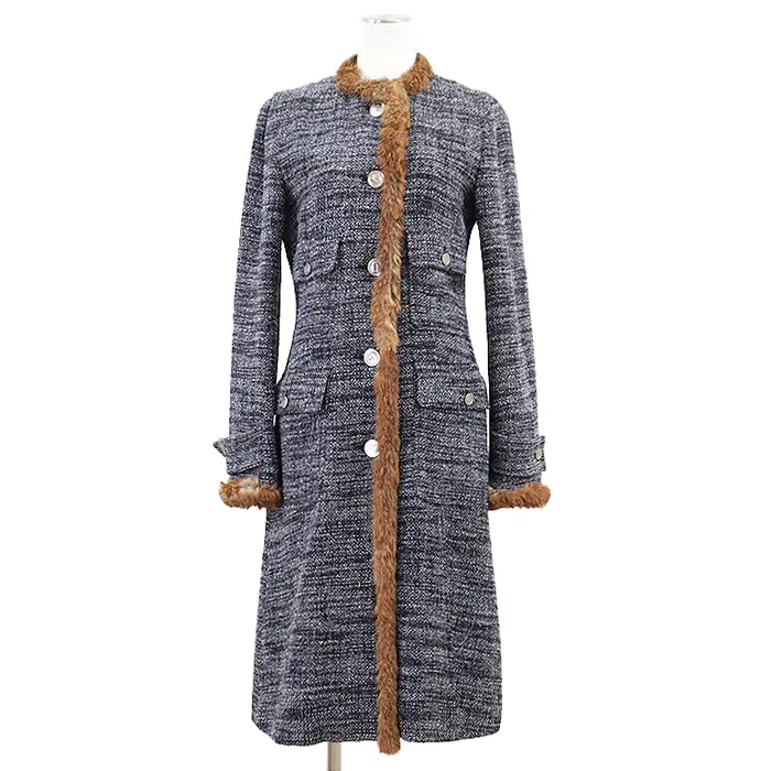 Pre-owned DOLCE & GABBANA Wool Small Leather Goods Dolce&Gabbana Alpaca Long Coat