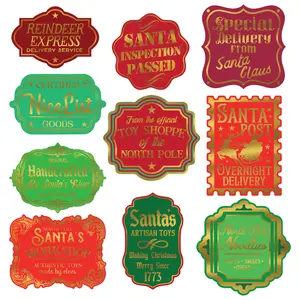 Christmas Gift Label Sticker Extra Large Stickers for Xmas Presents Funny Adhesives with Memes Funny Stickers with Colorful Graphic Decals Christmas  Multi -