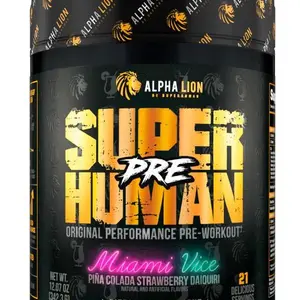 Alpha Lion SuperHuman Pre Workout 21/42 Servings - 325mg Caffeine & 4g L-Citrulline - Energy & Endurance Booster - Made in US