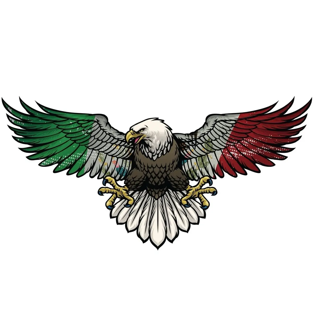Mexico Eagle Tricolor Sticker - Many Sizes Decor Decorative