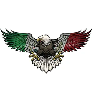 Mexico Eagle Tricolor Sticker - Many Sizes Decor Decorative