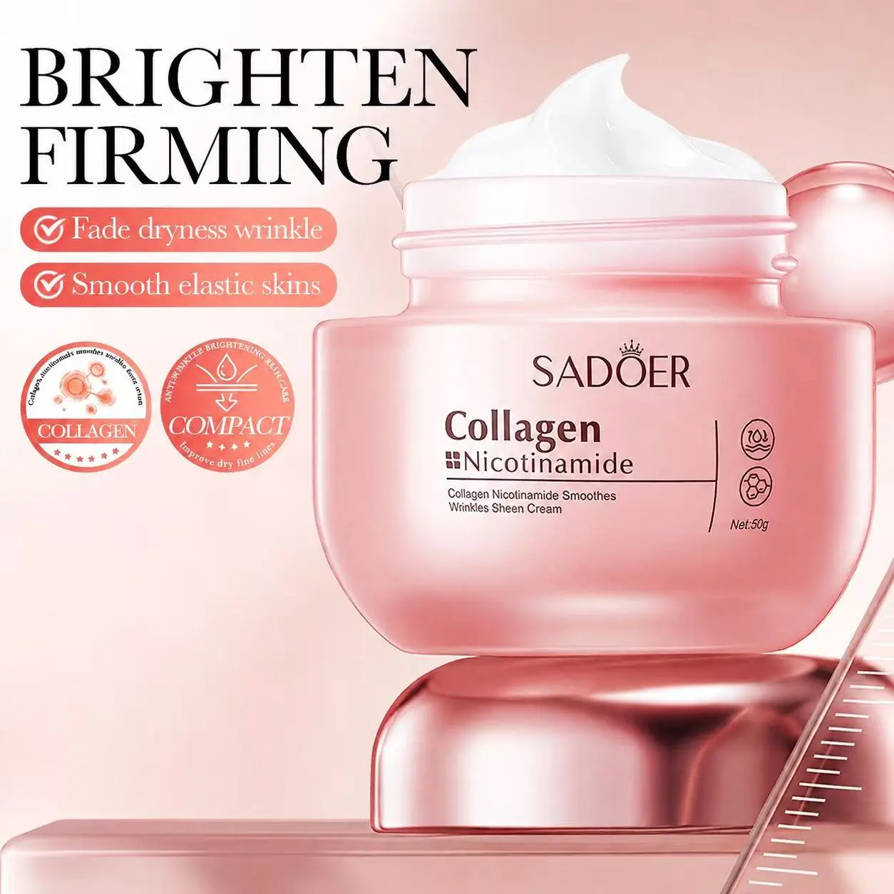 Korean Brightening Cream | Collagen & Niacinamide | Advanced Radiant & Firming Formula | Deep Hydrating K-Beauty Facial Care for Glowing Skin Cosmetic Skin Care Moisturize