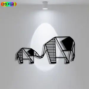 1pc Avant-Garde Elephant & Baby Elephant Metal Wall Art, Avant-Garde Elephant & Baby Elephant Statue Mural, Iron Craft, Perfect for Living Room, Garden, Zoo Corner Decor,  Artistic Metalwork, Christmas Decor, Ideal Gift for Nature Lovers
