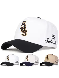 Unisex Geometric Baseball Cap, Adjustable Fitted Sun Protection Hat, Casual Outdoor Travel Beach Vacation Headwear for Men Women