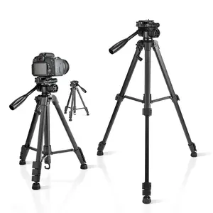 60 inch standard tripod high load-bearing stable stand, phone stand, camera stand, 360 degree rotating gimbal, suitable for live streaming Vlog、 Landscape photography shooting, portrait photography shooting, floor standing bracket shooting