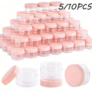 Mini Transparent Cream Jars, Lid, Empty Plastic Cosmetic Refill Containers, Small Makeup Sample Pots, Suitable for Creams, Lotions, Lipsticks, Eyeshadows, Compact & Portable, Reusable, Travel Accessories & Essentials, Cosmetic Sample Jars