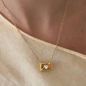 EVRY JEWELS Gold or Silver Plated Women's Sweet Darling Necklace